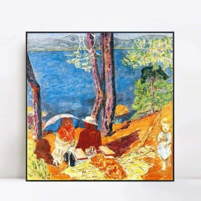 Cuadro en Lienzo Junto al mar, bajo los pinos de Pierre Bonnard 28"x28" Foto 1 de 4