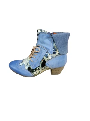 TMA EYES TMA 6188 Damen Stiefeletten Echtleder Boots Used-Look blau Gr. 36 Neu 2.Wahl