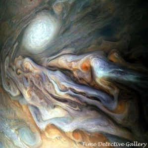 Jupiters prächtige wirbelnde Wolken - Farbfotodruck - Bild 1 von 1