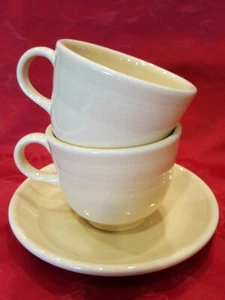 Fiesta Fiestaware hellgelb Tasse & Untertasse - Set mit 2 Tassen & 1 Untertassen - Bild 1 von 6