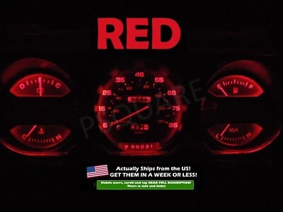 Gauge Cluster LED Dashboard Bulbs Red For Dodge Ram 81 89 D100 - D350 Truck  - Image 1 of 2