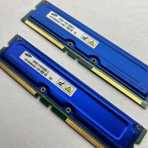 128MB 2x64mb 800-45 RDram Memory Rambus Samsung MR16R0824bn1 Compaq # 402831 822 - Picture 1 of 6