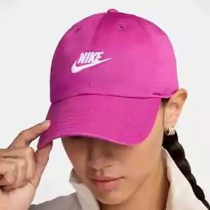 Gorra Nike Fuschia Blanca Talla L/XL Club Unstructured Futura Wash FB5368 518 - Imagen 1 de 8