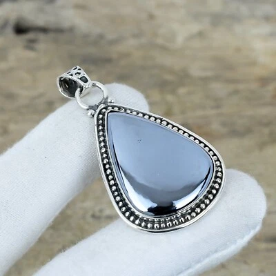 Shungite Gemma Ciondolo 925 Sterling Argento Vintage Gioielli Per Birthday Gifts - Immagine 1 di 4