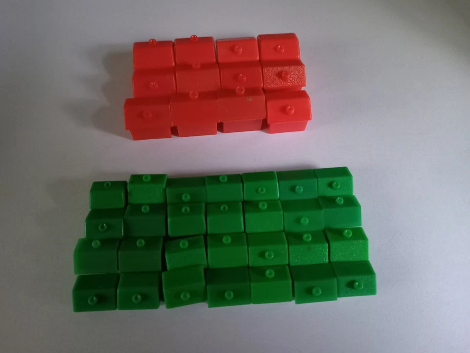 Monopoly Vintage  HOUSES & HOTELS With Chimney- Full Set Spare/Replacement Parts - Image 1 of 1