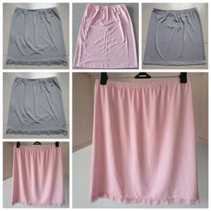 Women Satin Half Underskirt Petticoat Under Slip Dress Mini Skirt Safety Skirt - Zdjęcie 1 z 9