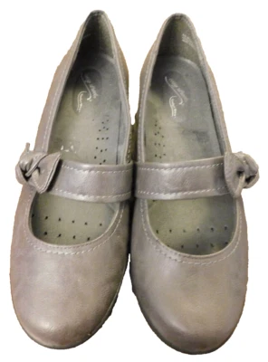 Easy Street комфорта волна серый Мэри Джейн ремень стороны бант размер 8,5 WW (очень широкий)  - Изображение 1 из 4