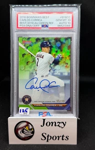 2016 Bowmans Best Carlos Correa Best Of 2016 Green Refractor Auto #65/99 PSA 10 - Picture 1 of 2