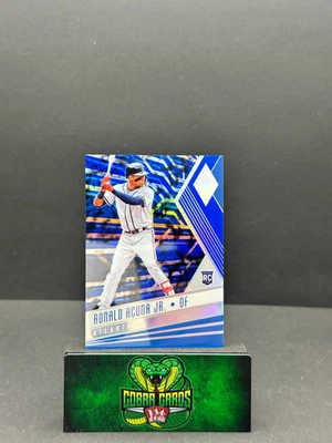 2018 Panini Chronicles Status Ronald Acuña Jr. #21 Blue Prizm RC Foto 1 de 2