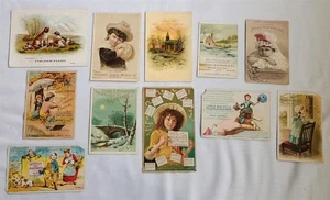 Vintage Victorian Advertising Trade Card Lot Crescent Wash Board Fisher Piano et - Picture 1 of 7
