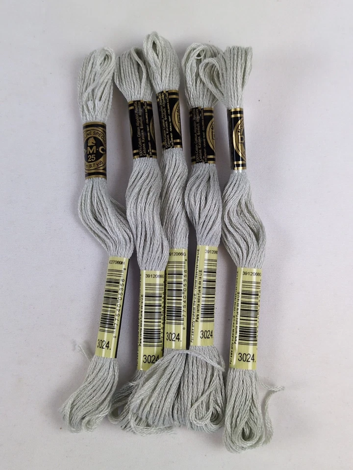 DMC 6-Strand Embroidery Cotton- 117-3024 Very Light Brown Grey 5 Skeins - 8.7yd - Image 1 of 1