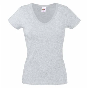 Fruit Of The Loom Ladies Lady-Fit V-Neck Short Sleeve T-Shirt BC1361 - Picture 1 of 11