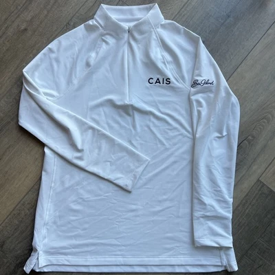 Женский пуловер Peter Millar Sea Island белый CAIS 1/4 на молнии с длинным рукавом большой размер - Изображение 1 из 4