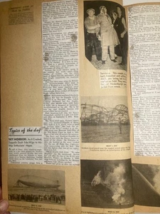 Zeppelín alemán Hindenburg, LIBRO DE RECORTES - Imagen 1 de 22