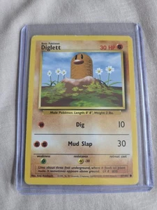 ENERGY ERROR Diglett #47 Base Set Pokemon Misprint 1999 LP-MP - Picture 1 of 2