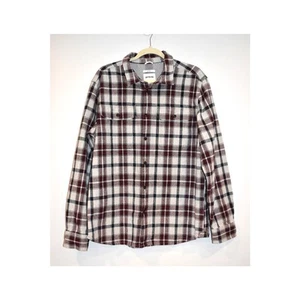 prAna Hemd Herren Large grau lila Flanell Langarm Knopfleiste Wandern Bio - Bild 1 von 10