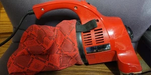 Royal Dirt Devil Hand Vac Model 103  Vintage Red Vacuum w/ Cloth Bag Works Great - Picture 1 of 3