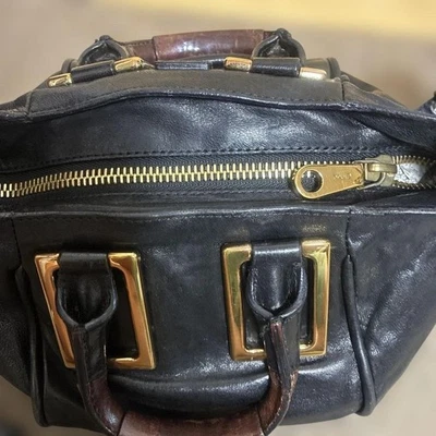 Chloe Black Handbag Vintage Leather Gold hardware No accessories included - Image 1 of 4
