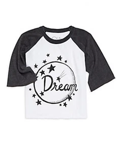 Chaser Girls Raglan 3/4 Sleeve Dream Top Shirt White/Black Size 10 325 - Bild 1 von 1