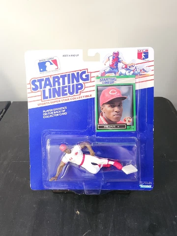 1989 - MLB Starting Lineup ERIC DAVIS Figure, Cincinnati Reds-Vintage NOS Cover