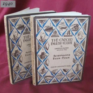 1940 2PCS OXFORD UNIVERSITY SOFTBACK ENGLISH BOOKS TEXTBOOKS VOL IV & V  - Picture 1 of 12