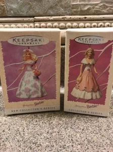 1995 & 1997 Springtime Barbie Hallmark Keepsake Ornament Collectors Easter  - Foto 1 di 7