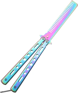 Butterfly Comb,Rainbow Butterfly Pocket Comb Training-Metal Comb Salon Beauty - Picture 1 of 7
