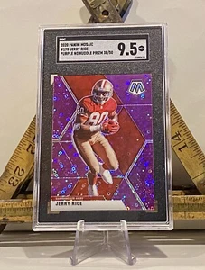 Jerry Rice SGC 9.5 2020 Mosaic No Huddle Purple Disco #ed/50 - Picture 1 of 3