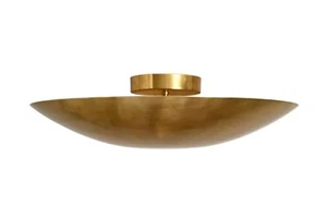 6 Light Elegant Ceiling Flushmount light Pendant Mid Century Modern Raw Brass - Picture 1 of 5