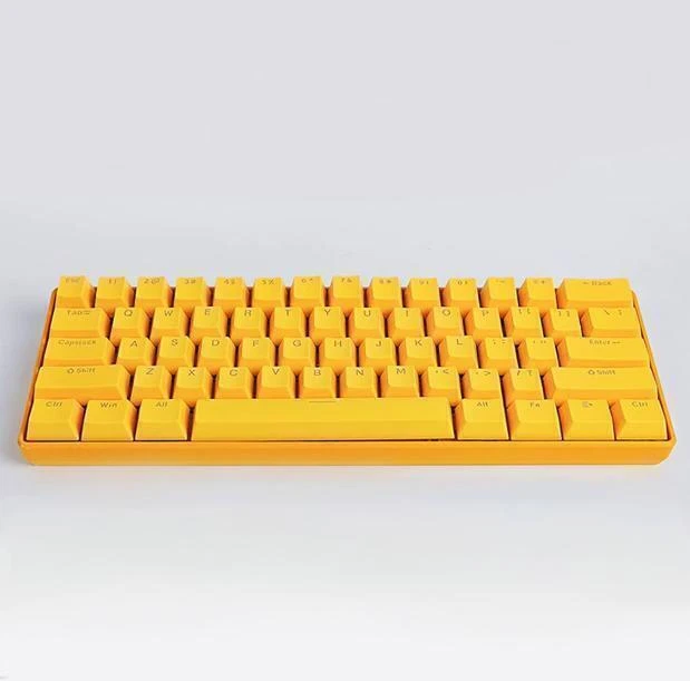 Yellow Cute Duck Mechanical Keyboard Press Crow USB Interface Keyboard Handmade - Image 1 of 4