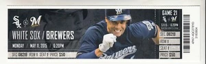 Biglietto MILWAUKEE BREWERS vs Chicago White Sox 5/11/2015 Geovany Soto HR #94 - Foto 1 di 1