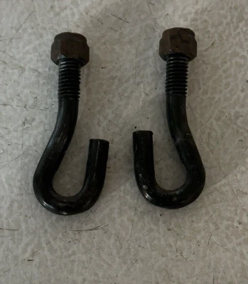 Bowflex Set of 2 j hooks-1.25" x 3" approx-3/8" Thread-Used-100% to Charity - Image 1 of 3