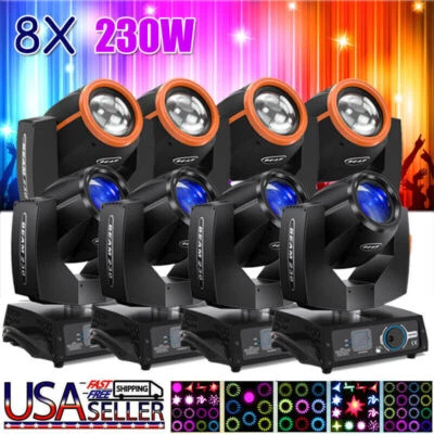 230W Moving Head Stage Light RGBW Gobo LED DMX Beam Club Disco DJ Bar Lighting - Image 1 of 4