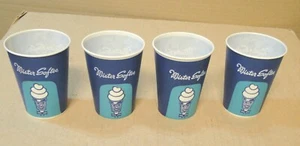 4 Vintage Unused Mr. Softee Ice Cream Cups, Made in USA - Picture 1 of 2