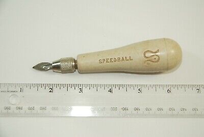 Vintage Speedball Linoleum Cutter -  1 Blade - Plastic Handle • 4.81€