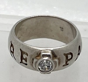 Amore Silver Ring Wide Band - Picture 1 of 3
