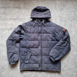 Quicksilver Jacke Herren L Navy Parka Wattiert Zugkordel Kapuze Full Zip Mantel - Bild 1 von 14
