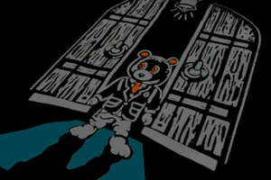 New cajmear Wave Orange Kanye west bear opening doors tshirt rapper graphic tee - Picture 1 of 6
