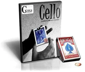 CELLO DVD & GIMMICK BY MICKAEL CHATELAIN MAGIC COIN CARD CASE TRICKS - Picture 1 of 1