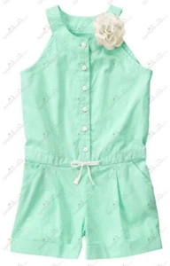 Gymboree Girls sz 12 “Ice Cream Parlor" Green Corsage Romper Onepiece NWT - Picture 1 of 3