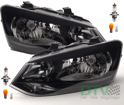 Set Di Fari Adatto Per VW Polo 6R Sinistro Destro Lampadine Regolazione 2009- - Immagine 1 di 4