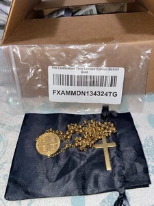 MADONNA CELEBRATION TOUR ROSARY BEADS GOLD DETROIT LIMITED EDITION SHIPS FAST - Picture 1 of 5
