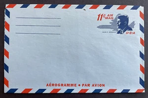 UC38 Unused Stamped Air Letter Sheet 1965 John F Kennedy Jet Plane 11c - Picture 1 of 2