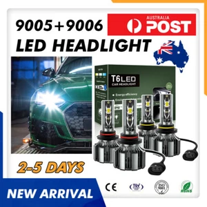 9005(HB3)+9006(HB4) LED Headlight 7200LM Globe For EUNOS 800 1994-1996 6000k - Picture 1 of 21