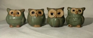 Set Of 4 Small Owl Succulent Cactus Planters . 2.24" And 2.5" Tall. - Picture 1 of 11