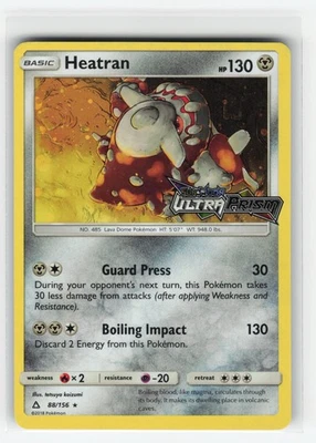 HEATRAN 88/156 ULTRA PRISM STAMPED POKEMON TCG LP - Image 1 of 3