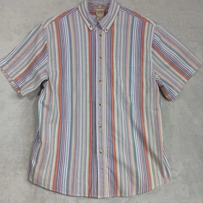 Camisa Scandia Woods Para Hombre Grande Botones Rayas Pasteles Manga Corta Informal Foto 1 de 4