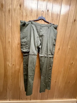 Size 50 Boy Scouts Of America Official Uniform Men’s Green Canvas Pants Zip Off - Image 1 of 4
