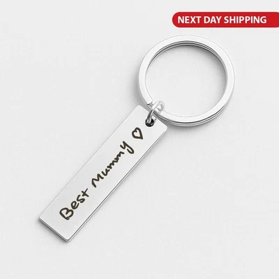 PALETTE VISUALS Engraved Custom Handwriting Personalised Keyring Custom Gift Christmas