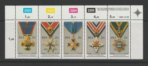 1990 South Africa Nation Orders Stamp Set (Sg718-722) Margins - Picture 1 of 1
